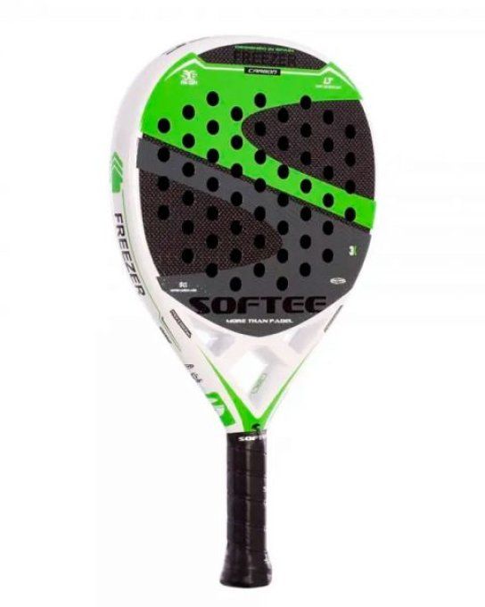 Raquette de PADEL SOFTEE  FREEZER CARBON GREEN